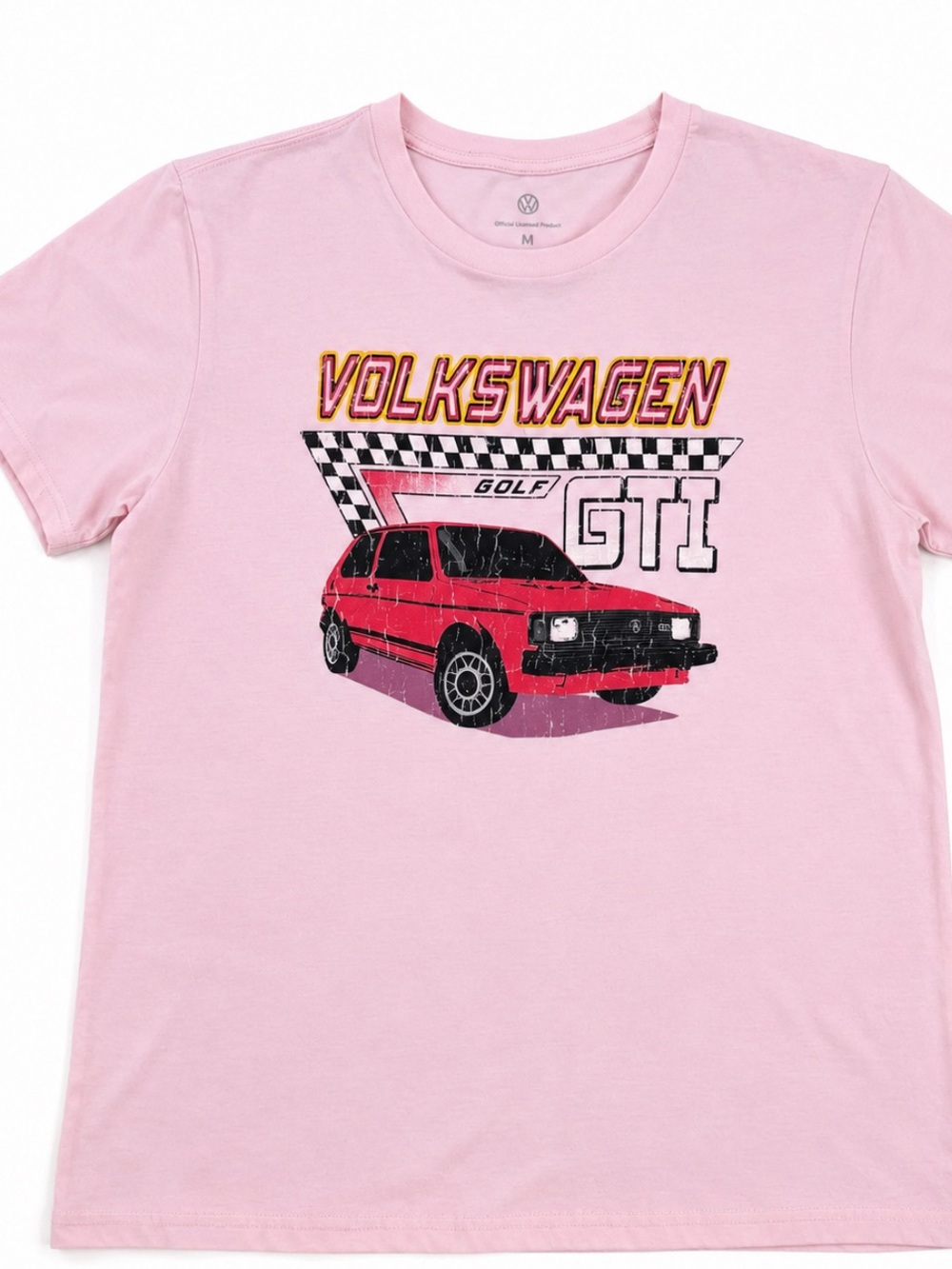 Volkswagen Golf GTI Pink Graphic Tee Medium Official Licensed
